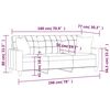 vidaXL Canap&eacute; 3 places avec oreillers d&eacute;coratifs gris 180cm similicuir