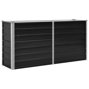 vidaXL Lit sur&eacute;lev&eacute; de jardin Anthracite 160x40x77 cm Acier galvanis&eacute;