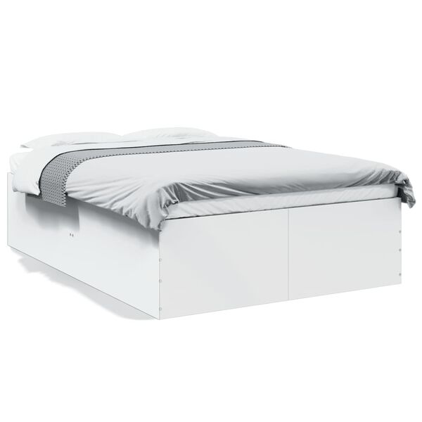 vidaXL Cadre de lit sans matelas blanc 120x190 cm