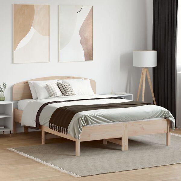 vidaXL T&ecirc;te de lit 135 cm bois massif de pin