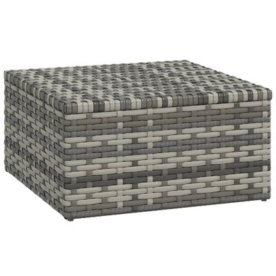 vidaXL Salon de jardin 3 pcs avec coussins Gris Résine tressée