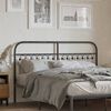 vidaXL T&ecirc;te de lit m&eacute;tal noir 160 cm