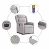 vidaXL Fauteuil de massage inclinable &eacute;lectrique gris nuage tissu