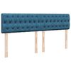 vidaXL Sommier &agrave; lattes de lit et matelas Bleu 200x200 cm velours