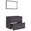 vidaXL Ensemble de meubles de salle de bain 2 pcs Gris