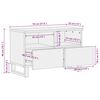 vidaXL Meuble TV noir 70x33x46 cm bois massif de manguier