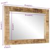 vidaXL Miroir 70x50 cm bois de manguier massif et verre