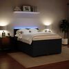 vidaXL Sommier &agrave; lattes de lit avec matelas Noir 140x190 cm Velours