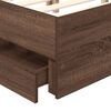 vidaXL Cadre de lit Ch&ecirc;ne brun 135 x 190 cm Bois Ing&eacute;nierie