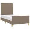 vidaXL Cadre de lit sans matelas taupe 90x190 cm tissu