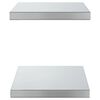 vidaXL &Eacute;tag&egrave;res murales 2 pcs 50x30x3 cm argent&eacute; acier inoxydable