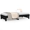 vidaXL Lit coulissant sans matelas noir 2x(90x190) cm