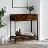 vidaXL Table console ch&ecirc;ne fum&eacute; 75x34,5x75 cm bois d'ing&eacute;nierie