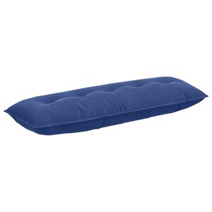 vidaXL Coussin de Dos Bleu police 140 x 50 cm Tissu en velours c&ocirc;tel&eacute;