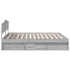 vidaXL Cadre de lit Gris Sonoma 200 x 200 cm Bois de pin massif