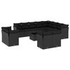 vidaXL Salon de jardin avec coussins 13 pcs noir r&eacute;sine tress&eacute;e