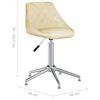 vidaXL Chaises pivotantes &agrave; manger lot de 4 cr&egrave;me similicuir