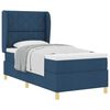 vidaXL Lit &agrave; ressorts avec t&ecirc;te de lit Bleu 200 x 90 cm tissu