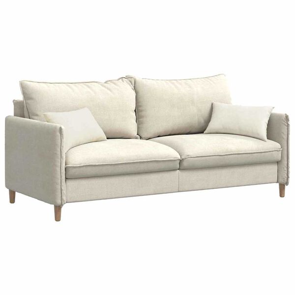 vidaXL Coussins de canap&eacute; 2 pcs Cr&egrave;me 50 x 30 cm