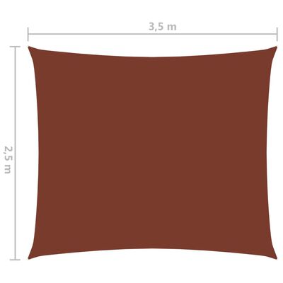 vidaXL Voile de parasol tissu oxford rectangulaire 2,5x3,5 m