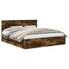 vidaXL Cadre de lit Ch&ecirc;ne fum&eacute; 180 x 200 cm Bois Ing&eacute;nierie