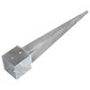 vidaXL Piquets au sol 2 pcs argent&eacute; 14x14x91 cm acier galvanis&eacute;