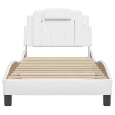 vidaXL Cadre de lit sans matelas blanc 90x190 cm similicuir