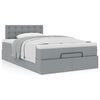 vidaXL Lit ottoman avec matelas gris clair 120x190 cm tissu