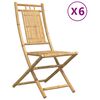 vidaXL Chaises pliantes 6 pi&egrave;ces 46x66x99 cm Bambou