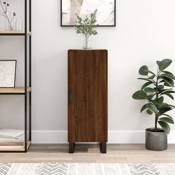 vidaXL Buffet Ch&ecirc;ne marron 34,5x34x90 cm Bois d'ing&eacute;nierie