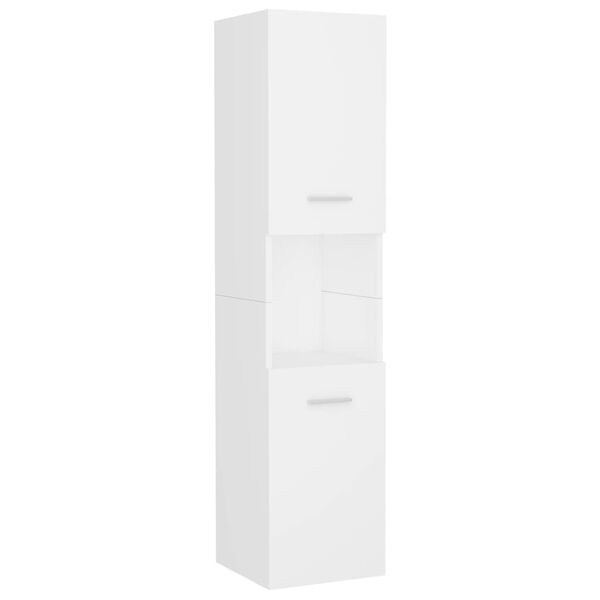 vidaXL Ensemble de meubles de salle de bain blanc bois d'ing&eacute;nierie