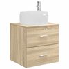 vidaXL Vanit&eacute; de lavabo mural Ch&ecirc;ne Sonoma 49,5 x 44,5 x 66 cm