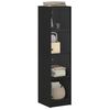vidaXL Buffet avec portes en verre noir 35x37x142 cm