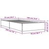 vidaXL Cadre de lit sans matelas sonoma gris 75x190 cm