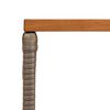 vidaXL Table de jardin Gris 80 x 40 x 40 cm Acier et Rattan Poly
