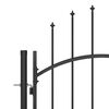 vidaXL Portail de jardin Woerden avec pointe en forme de lance 5 x 1,95 m noir