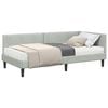vidaXL Cadre de lit d'angle avec matelas Autre 2 pc Gris clair Velours