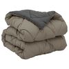 vidaXL Duvet complet toute l'ann&eacute;e Gris clair et anthracite Microfibre