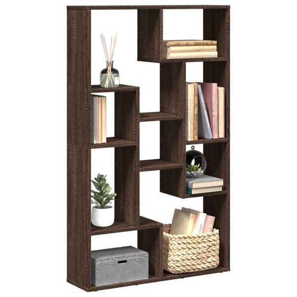 vidaXL Biblioth&egrave;que ch&ecirc;ne marron 72x20x120,5 cm bois d'ing&eacute;nierie