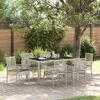 vidaXL Ensemble de salle &agrave; manger pour jardin 7 pcs Gris clair