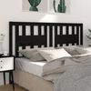vidaXL T&ecirc;te de lit Noir 126x4x100 cm Bois massif de pin