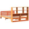 vidaXL Cadre de lit sans matelas cire marron 135x190cm bois pin massif