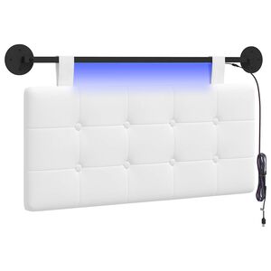 vidaXL T&ecirc;te de lit suspendue Blanc Tissu