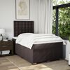 vidaXL Sommier &agrave; lattes de lit et matelas marron fonc&eacute; 120x190cm tissu