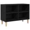 vidaXL Meuble TV 69,5 x 30 x 50 cm Ch&ecirc;ne noir Bois d'ing&eacute;nierie