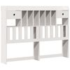 vidaXL Lit biblioth&egrave;que sans matelas blanc 140x190 cm bois pin massif
