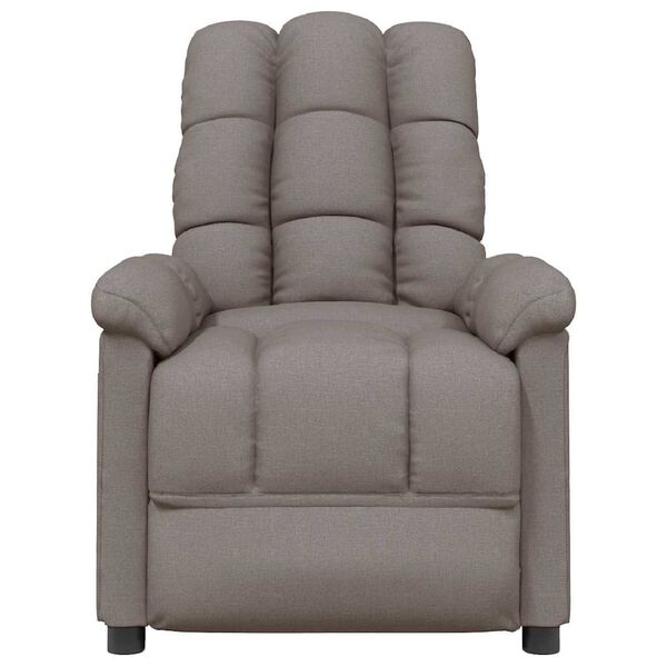 vidaXL Fauteuil de massage Taupe Tissu