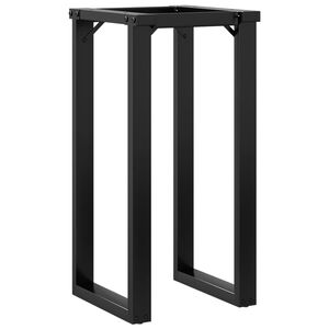 vidaXL Pieds de table &agrave; manger cadre en O 40x40x73 cm acier