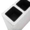 vidaXL Lits sur&eacute;lev&eacute;s de jardin et 4 pots 2 pcs R&eacute;sine tress&eacute;e Blanc