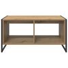 vidaXL Table basse Ch&ecirc;ne artisan 80 x 50 x 40 cm Bois d'ing&eacute;nierie